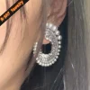 boucles d'oreilles en perles pour femmes, breloques à la mode, bijoux de mariage, cadeaux fins pour femmes, cristal scintillant exquis, vente en gros, nouvel arrivage 2025