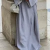 robe de soirée caftan musulmane, couleur unie, longue, simple, modeste, abaya, pour femmes, nouvelle collection, robe de soirée formelle, ligne a