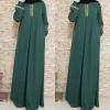 femme musulmane abaya vêtements islamiques abaya dubaï turc indoneisa islam style national imprimé jupe longue ample femme décontracté abaya