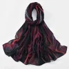 hijab en mousseline de soie imprimé pour femmes, foulard teint par nouage dégradé, longue écharpe, design nouveauté, tippet fin, châle en mousseline de soie florale islamique, nouvelle collection