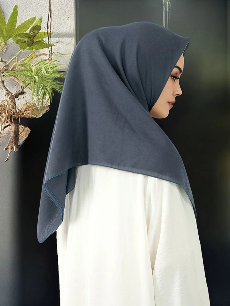 Écharpe hijab en coton instantané avec fermeture éclair, couleur unie, pour femme musulmane, prêt à porter, turban islamique, châle d'été, nouvelle collection