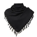 Écharpe Hijab Coupe-Vent pour Homme, Écharpe Légère en Mélange de Coton, Motif à Rayures, Arabe, Keffiyeh, Épaisse, Ronde