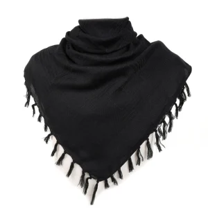 Écharpe Hijab Coupe-Vent pour Homme, Écharpe Légère en Mélange de Coton, Motif à Rayures, Arabe, Keffiyeh, Épaisse, Ronde