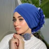 femmes musulmanes hijab cancer chimio casquettes fleur turban casquette perte de cheveux foulard à la mode dames hijabs bonnet chapeaux