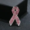 broche de ruban noir en cristal strass, broche de sensibilisation au cancer de mélancome, ruban funéraire, épingle à revers pour cancer du sein