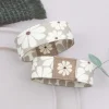 bracelet à fleurs pour femmes et hommes, brassard de sport, court, vagues artistiques, élastique, accessoires de cosplay, cadeau