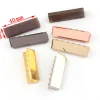 50 pièces argent/or clair/or/or rose/gunmetal/bronze/cuivre embouts de boucle de ceinture ceinture en métal 40mm extrémités de ceinture coton 1.5 ''toiles