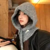 multifonctionnel doux plu baroque chapeau écharpe une pièce sle anti épil chaud loisirs décontracté tricoté casquette pour les femmes automne hiver