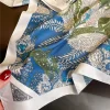 foulard en soie florale, nouveau design à la mode, écharpe de luxe douce pour femmes, châle carré élégant, hijab