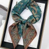 foulard de luxe en satin imprimé paisley, bandana carré hijabs pour femmes, foulard, ruban pour cheveux, bandeau, accessoires pour cheveux chics