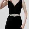 ceinture de mariée en cristal argenté pour femmes, ceinture de robe de mariée élégante avec pierres, strass et perles, accessoires pour robes, nouvelle collection