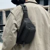 sac de taille pour homme de haute qualité unisexe sac de poitrine couleur unie fanny pack décontracté voyage en plein air sac à bandoulière nouveau homme sac à bandoulière