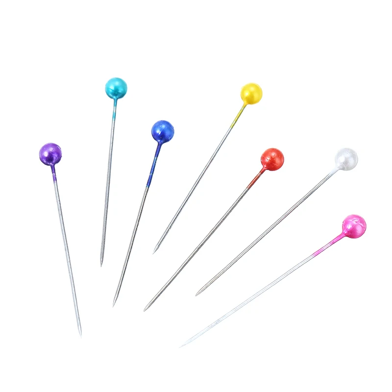 Épingles à coudre rondes, 800 pièces, mélange de couleurs, perle, tête ronde, fleuristes, bricolage, broche de positionnement, décoration de bouquet de mariage