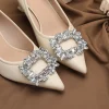 clips pour chaussures de mariage 1 paire de boucles en strass cristal pour talons de mariée chaussures à talons hauts avec fermoirs en strass comme accessoires