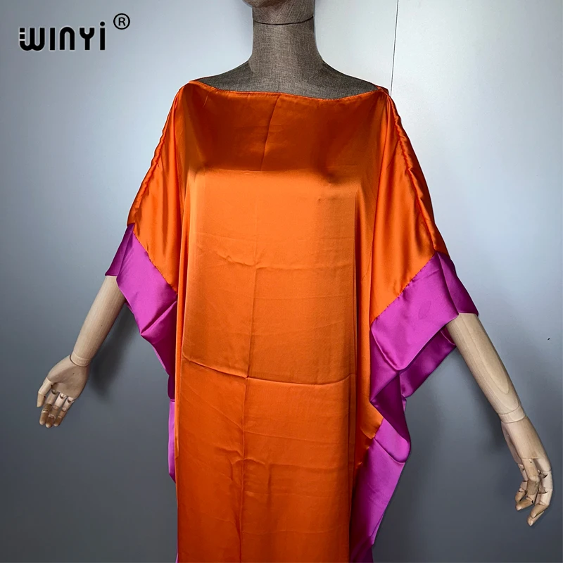 winyi vacances robe de soirée abaya dubaï luxe femme caftan ample femme musulmane vêtements longue vers le bas robes africaines pour femme