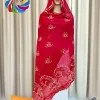 Écharpe africaine en mousseline de soie pour femmes musulmanes, broderie de diamants, inde, turquie abaya, écharpe de sauna de prière, grand châle, hijab, cicatrice de dubaï