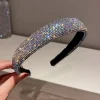 bandeaux brillants en strass, couleur argent, couvre chef en velours pour femmes, accessoires pour cheveux, bijoux cadeaux