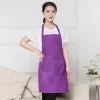 tablier de couleur unie adulte pour cuisine et restaurant, tablier de travail avec poches