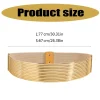 ceinture taille dorée pour femmes, boutons dorés, robe chemise, ceinture serrée, accessoire pour femmes