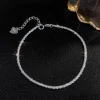 bracelets réglables scintillants couleur argent pour femmes, bracelet fin élégant, nouveaux bijoux cadeaux de fête de mariage