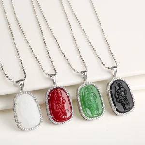 Collier pendentif plaqué or pour homme et femme, style religieux, Saint Jude Zcompresses, bijoux personnalisés, cadeau de fête, offre spéciale, argent