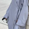 robe de soirée caftan musulmane, couleur unie, longue, simple, modeste, abaya, pour femmes, nouvelle collection, robe de soirée formelle, ligne a