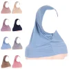 nouveau jersey musulman hijab sous écharpe casquette intérieure solide femmes enveloppement cou couverture foulard turban bandeau sport hijab islamique chapeaux