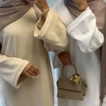 Robe Abaya en velours côtelé arabe chaud pour femmes Ramadan dubaï femmes manteau musulman modeste hiver Islam vêtements nouvelle Robe solide turquie
