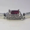 bijoux pour femmes plaqué argent diamant rouge bracelet de pierres précieuses micro pavé émeraude zircon mode bracelet pourpre