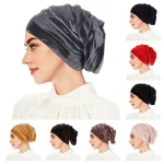 Femmes extensible perles Turban chapeau musulman islamique intérieur Hijab casquettes foulard Bonnet perte de cheveux chimio casquettes bandeau Turbante Mujer