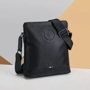 Sac à bandoulière en cuir pour hommes, sac à dos décontracté à la mode, sac d&rsquo;affaires multifonctionnel