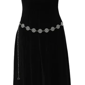 Ceinture longue à boucle réglable en or pour femmes, chaîne de corps, mode pour femmes, Vintage, métal ajouré