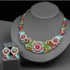 Ensemble collier et boucles d&rsquo;oreilles exagérés, bijoux VPN, accessoires de mariée, décoration de robe de soirée