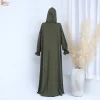 eid ramadan prière abaya femmes robe musulmane dernière une pièce prière hijab plaine jersey à capuche abaya vêtements islamiques