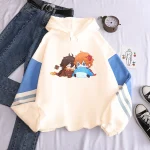 Harajuku monde ouvert jeu d&rsquo;aventure Genshin Impact sweat à capuche pour homme à manches longues Kawaii Zhong Li Tartaglia dessin animé sweats à capuche