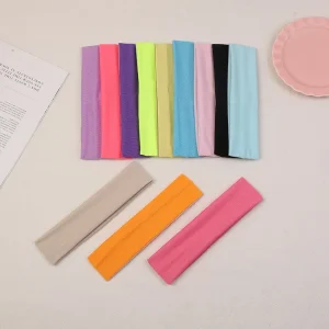 Bandes de cheveux extensibles pour sport, Yoga, couleur unie, Tennis, bandeaux élastiques, Fitness, couvre-chef pour femmes, accessoires pour cheveux, vente en gros