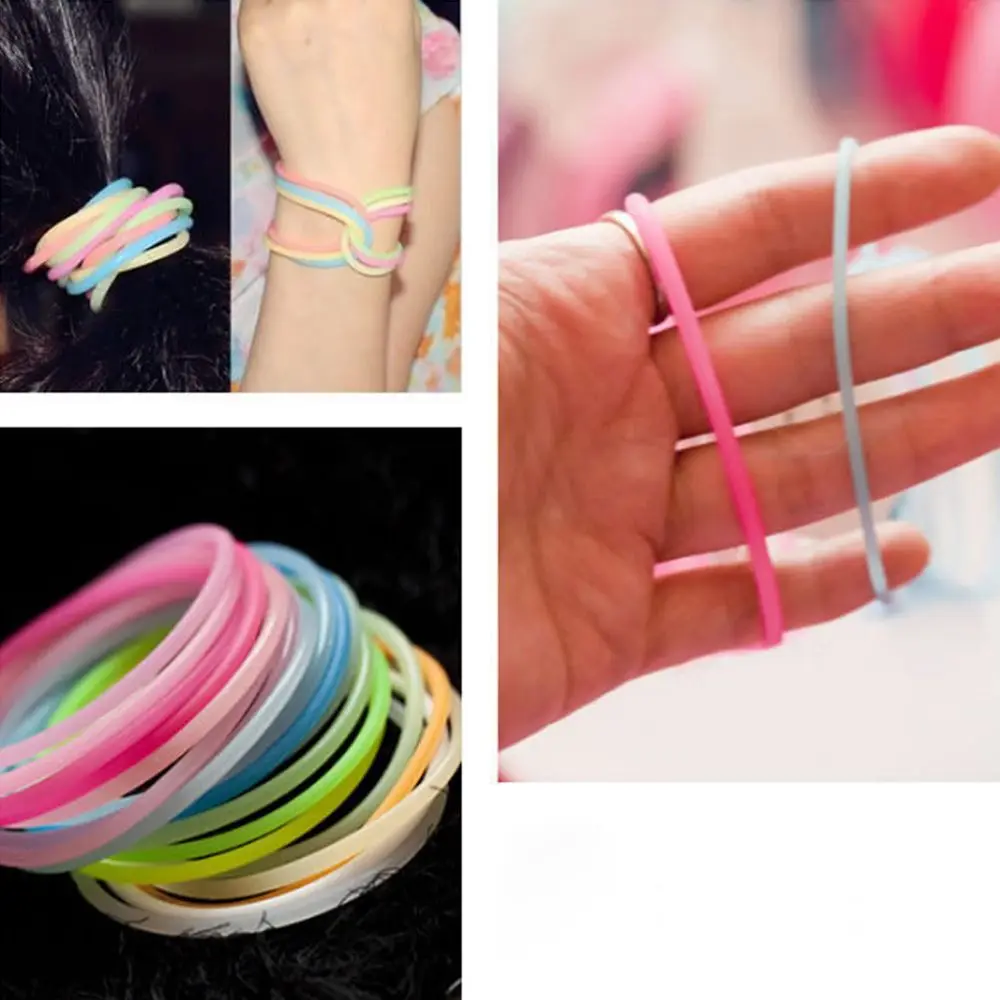 Bracelet de cordes de cheveux pour femmes et hommes, bracelets en silicone, bracelet fin multicolore, cadeau de bijoux