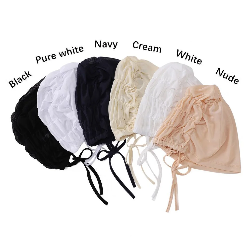 bonnet hijab islamique pour femme, sous foulard musulman doux, nikplissé, turban islamique