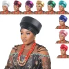 brillant déjà fait turban casquette femmes musulman hijab bonnet africain auto gele couvre chef nigeria mariage casque fête chapeau bandeau