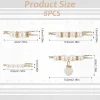 lot de 8 broches décoratives en perles pour vêtements, épingles de sûreté en perles, épingles à broche en fausses perles pour filles, rallonges de pantalons