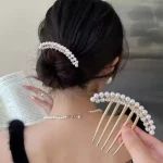 Perle d&rsquo;eau diamant métal Pan cheveux insérer peigne boule tête fête Pan cheveux peigne épingle à cheveux mariage vacances cadeau cheveux accessoire