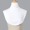 faux col roulé pour femmes, extensions hijab islamique du ramadan, couleur unie, couverture de faux cou, demi haut détachable, chauffe cou