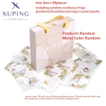 Xuping bijoux mode Promotion charme couleur or plaqué mixte anneaux boucles d&rsquo;oreilles cristal bijoux collier pendentifs boîte