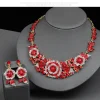 ensemble collier et boucles d'oreilles exagérés, bijoux vpn, accessoires de mariée, décoration de robe de soirée
