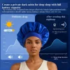 bonnet en soie pour hommes et femmes, bonnet pour dormir, haute élasticité, large bande souple, bonnet de sommeil pour tresses de cheveux bouclés