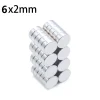 100 pièces/lot 6x2mm aimants ronds forts pour réfrigérateur, bricolage, construction, scientifique, artisanat, éducation 6*2mm