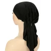 bandeau de styliste pour femmes, solide, musulman, extensible, intérieur, hijab, mode, turban en polyester, chapeaux pour dames, couvre cheveux, foulard rimaire