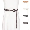 2025 nouveau bohème macramé tressé ceinture noir chameau beige longue corde tissé noeud style ethnique à la main vacances femmes ceintures bz0003