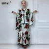 winyi robe de soirée élégante pour femmes musulmanes, abaya dubaï, kaftan ample imprimé avec écharpe, deux pièces, été
