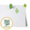30 pièces en bois cactus conception punaises esthétique vert punaises plantes succulentes décoratives fournitures de bureau tableau d'affichage